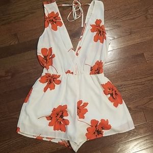 Bright floral romper